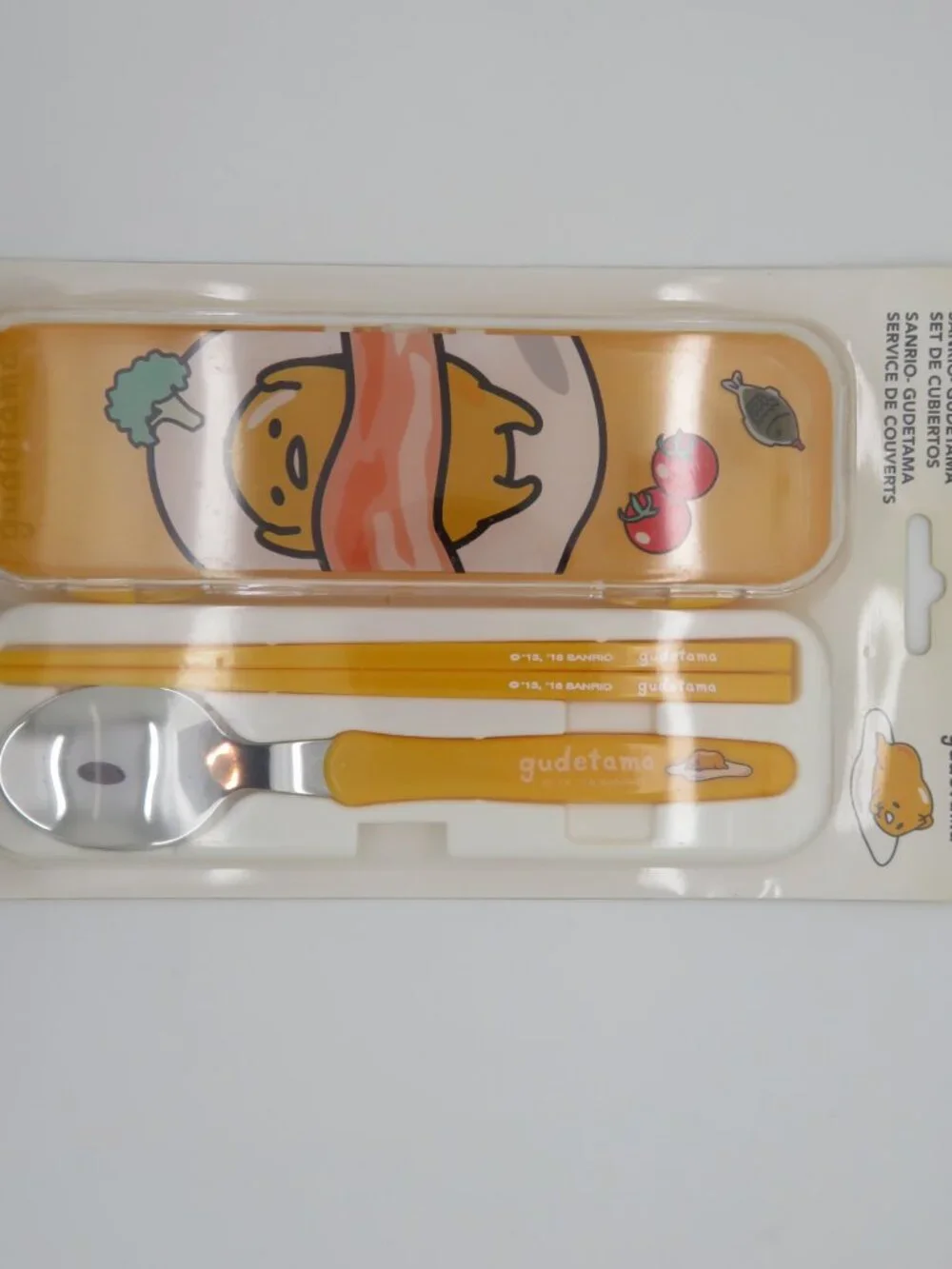 Sanrio Gudetama Chopsticks Spoon Cutlery Set